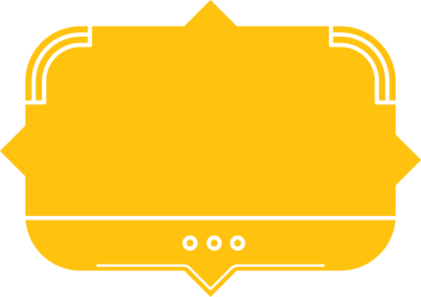 Saydam arkaplanda kopyalama alanı olan sarı isim etiketinin dijital png çizimi. İzole görüntü, renk, şekil ve yazım arkaplanı.
