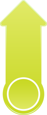 Şeffaf arkaplanda sarı okun dijital png çizimi. İzole görüntü, yön ve şekil kavramı.