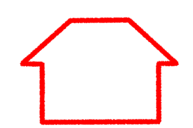 Şeffaf arkaplanda kırmızı ev şeklinin dijital png çizimi. Ayrı resim, bina, tasarım arkaplan ve maket.