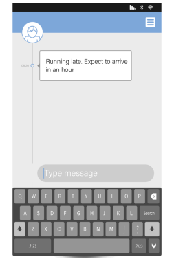 Şeffaf arkaplanda sohbet ekranının dijital png çizimi. İzole görüntü, mesaj ve iletişim konsepti.