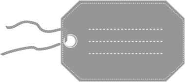 Saydam arkaplanda kopyalama alanı olan gri etiketin dijital png çizimi. İzole görüntü, yazı, alışveriş ve şekil kavramı.