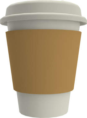 Şeffaf arka planda hazır kahvenin dijital png çizimi. İzole görüntü, kahve ve içki konsepti.