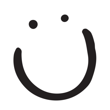 Şeffaf arkaplanda siyah gülümseyen yüzün dijital png çizimi. Ayrı görüntü, şekil, renk ve desen.