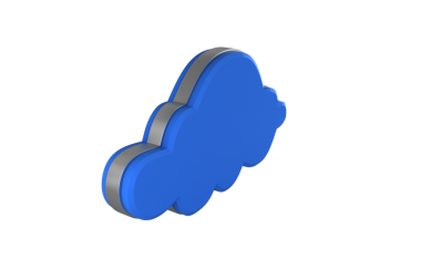 Şeffaf arkaplanda mavi bulutun dijital png çizimi. İzole görüntü, şekiller ve sosyal medya kavramı.