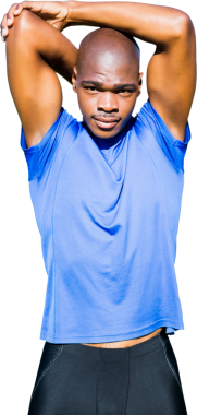 Şeffaf arka planda Afro-Amerikan sporcusunun dijital png fotoğrafı. İzole fotoğraf, spor ve yarışma.