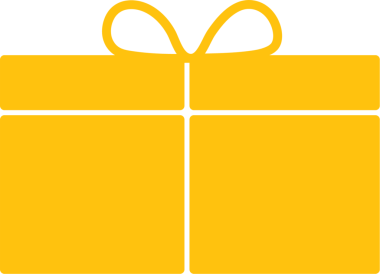 Şeffaf arkaplanda sarı rengin dijital png çizimi. İzole görüntü, hediyeler ve kutlama konsepti.