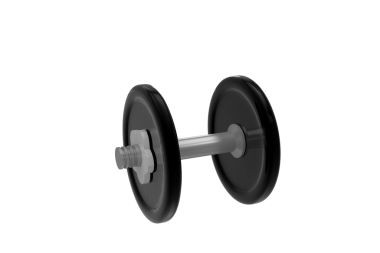 Şeffaf arkaplanda ağırlığın dijital png çizimi. İzole görüntü, spor, egzersiz ve spor konsepti.