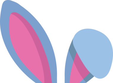 Şeffaf arka planda tavşan kulaklarının dijital png çizimi. İzole görüntü, Paskalya ve gelenek kavramı.