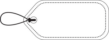 Şeffaf arkaplanda boş etiketin dijital png çizimi. İzole imaj, perakende ve alışveriş kavramı.