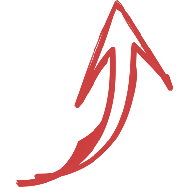 Şeffaf arkaplanda kırmızı okun dijital png çizimi. İzole görüntü, yön ve şekiller kavramı.