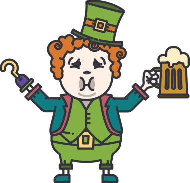 Şeffaf arka planda bir bardak birası olan karakterin dijital png çizimi. İzole imaj, gelenek ve kutlama konsepti.