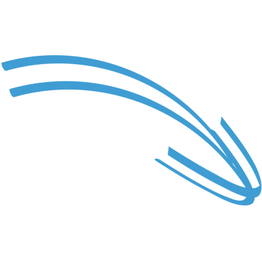 Şeffaf arkaplanda mavi okun dijital png çizimi. İzole görüntü, şekil ve sembol kavramı.