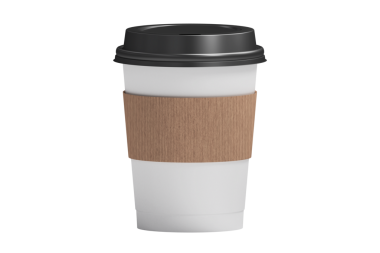 Şeffaf arka planda bir fincan kahvenin dijital png illüstrasyonu. İzole görüntü, yaşam tarzı, boş zaman ve lezzet konsepti.