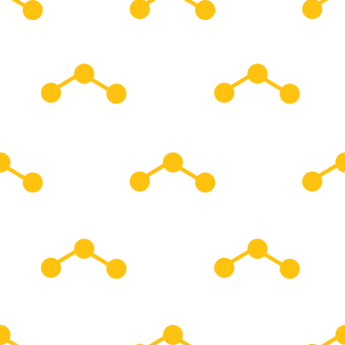 Şeffaf arkaplanda tekrarlanan sarı şekillerin dijital png çizimi. İzole görüntü, kalıp ve şekil kavramı.