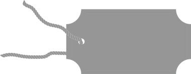 Saydam arkaplanda kopyalama alanı olan gri etiketin dijital png çizimi. İzole görüntü, şekiller ve iletişim.