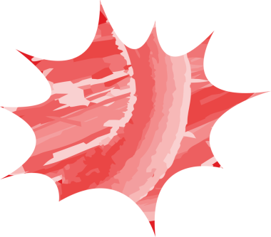 Şeffaf arkaplanda pembe şekillerin dijital png çizimi. İzole görüntü, şekiller ve kalıp kavramı.