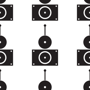 Şeffaf arkaplanda tekrarlanan şekillerin siyah desenlerinin dijital png çizimi. İzole görüntü, kalıp ve şekil kavramı.