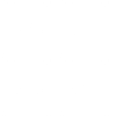 Beyaz moleküllerin dijital png illüstrasyonu saydam arkaplanda tekrarlandı. Ayrı resim, tasarım arkaplan ve maket.