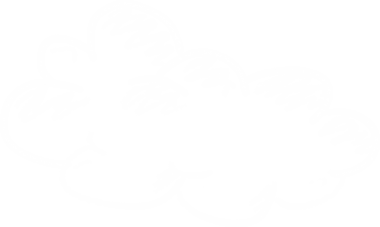 Şeffaf arkaplanda beyaz bulut simgesinin dijital png çizimi. Ayrı görüntü, renk, şekil ve bulut hesaplama.