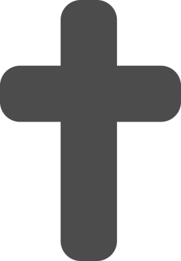 Şeffaf arkaplanda gri haçın dijital png çizimi. İzole görüntü, din, şekiller ve semboller..