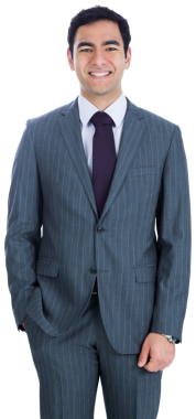 Şeffaf arka planda gülümseyen melez iş adamının dijital png fotoğrafı. İzole fotoğraf, profesyoneller ve iş adamları.