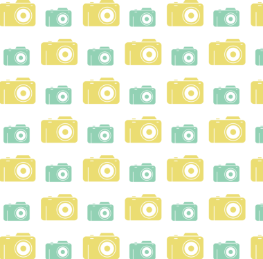 Saydam arkaplanda sarı ve yeşil kameraların dijital png çizimi. Ayrı görüntü, renk, şekil ve fotoğrafçılık.