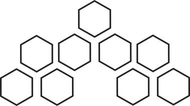 Şeffaf arkaplanda siyah soyut altıgen şeklinin dijital png çizimi. İzole görüntü, soyutlama ve şekil kavramı.
