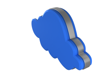 Şeffaf arkaplanda mavi bulutun dijital png çizimi. İzole görüntü, şekiller ve sosyal medya kavramı.