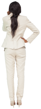 Şeffaf arka planda Afro-Amerikan iş kadınının dijital fotoğrafı. İzole fotoğraf, profesyoneller ve iş adamları.