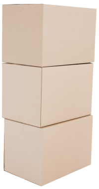 Saydam arkaplandaki karton kutuların dijital png çizimi. İzole görüntü, ekoloji ve geri dönüşüm kavramı.