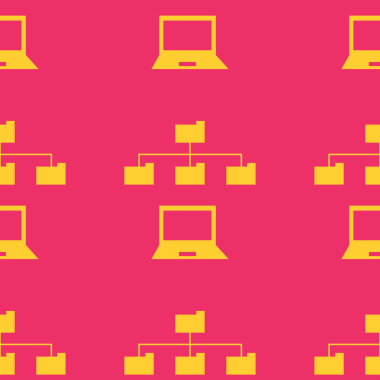 Bilgisayarın dijital png çizimi ve şeffaf arkaplanda dosya sarısı deseni. İzole görüntü, kalıp ve şekil kavramı.