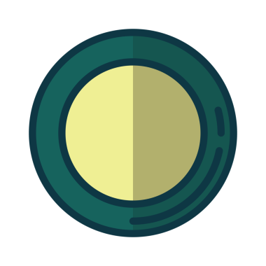 Saydam arkaplanda kopya alanı olan dairelerin dijital png çizimi. İzole görüntü, şekiller ve kalıp kavramı.
