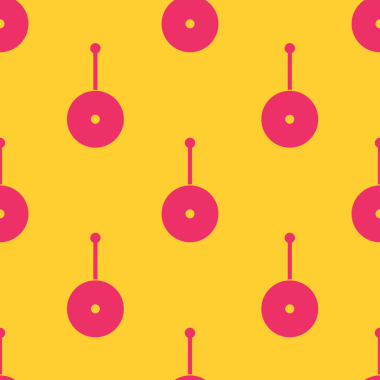 Turuncu ve şeffaf arkaplanda kırmızı şekillerin dijital png çizimi. İzole görüntü, desen ve şekiller kavramı.