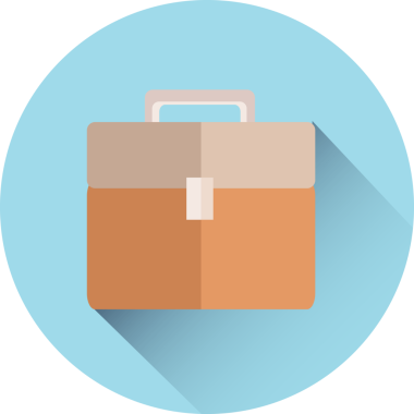 Mavi dairenin dijital png illüstrasyonunda şeffaf arka planda evrak çantası var. İzole imaj, iş ve ofis işi kavramı.