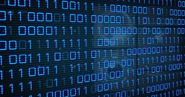 Siyah arkaplan üzerinde veri işleme resmi. küresel iş ve dijital arayüz kavramı dijital olarak oluşturulmuş görüntü.