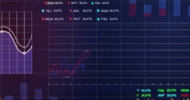 Siyah arkaplan üzerinde veri işleme resmi. küresel iş ve dijital arayüz kavramı dijital olarak oluşturulmuş görüntü.