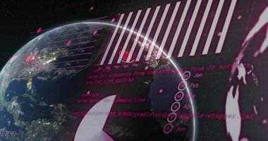 kırmızı koronavirüs konum noktaları uzaydan görüldü ve dünya