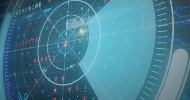 Kapsam taraması ve şebeke üzerinde veri işleme resmi. küresel hesaplama, veri işleme ve dijital arayüz konsepti dijital olarak oluşturulmuş resim.