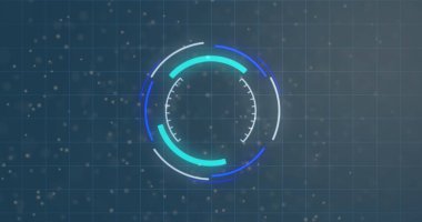 Karanlık arkaplanda tarama alanındaki veri işleme resmi. Küresel iş, finans, hesaplama ve veri işleme kavramı dijital olarak oluşturulmuş görüntü.