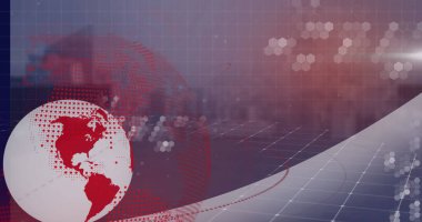 Altıgen şekiller üzerinde dönen şebeke desenleri ile dijital olarak üretilen dünyanın çoklu maruziyeti. resim, hologram, grafik, dünya, gelecek, veri, teknoloji, yapay zeka.