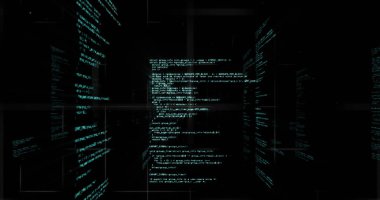 Veri işleme ve bağlantı ağının resmi. Küresel ağlar, işletmeler, finansmanlar, hesaplama ve veri işleme kavramı dijital olarak oluşturuldu.