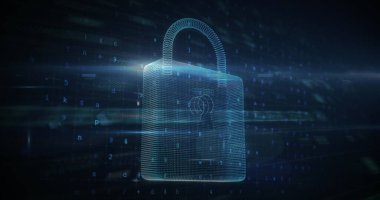 Çevrimiçi güvenlik kilidi üzerinden harfleri ve numaraları değiştirme görüntüsü. küresel internet güvenliği, veri işleme, bağlantılar ve dijital arayüz konsepti dijital olarak oluşturuldu.