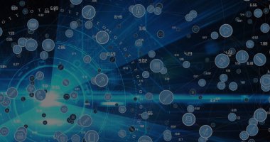 Entegre devre üzerindeki veri işleme ve bağlantı ağlarının resmi. Küresel bağlantılar ve veri işleme kavramı dijital olarak oluşturulmuş resim.