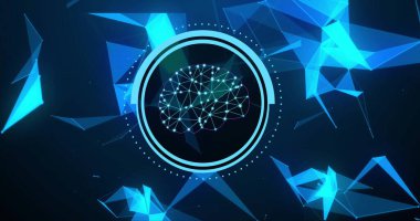 Siyah arka planda işlenen insan beyni ve ai veri görüntüsü. Küresel yapay zeka, veri işleme, hesaplama ve dijital arayüz kavramı dijital olarak oluşturuldu.