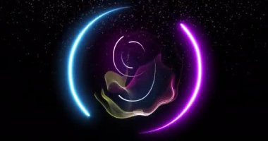 Dünya üzerindeki geri sayım ağlarının animasyonu. Dijital olarak oluşturulmuş küresel bağlantılar, hesaplama ve veri işleme kavramı.