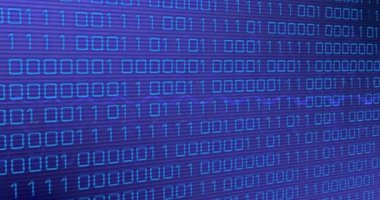 DNA ipliği üzerinde ikili kodlama animasyonu. Sosyal medya, teknoloji ve dijital arayüz kavramı dijital olarak oluşturulmuş video.