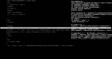 Siyah arkaplanda metin veri işleme üzerine ikili verilerin genişleyen halkası resmi. Bağlantı, veri, işleme, dijital arayüz ve iletişim, dijital olarak oluşturulmuş resim.