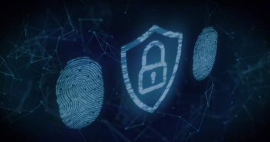 Siyah arka planda arabaya karşı birleşik dönüşlü dijital asma kilit görüntüsü. Küresel bilim veri işleme ve bağlantı konsepti dijital olarak oluşturulmuş resim.