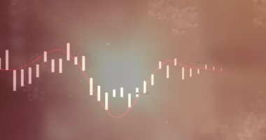 Veri işleme üzerinde hareket eden diyagramların animasyonu. Teknoloji, iş ve dijital arayüz kavramı dijital olarak oluşturulmuş video.