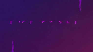 Mor arkaplandaki şekiller üzerinden yüksek skorlu metin animasyonu. İletişim, şekiller, ışık, arkaplan ve dijital arayüz kavramı dijital olarak oluşturuldu.